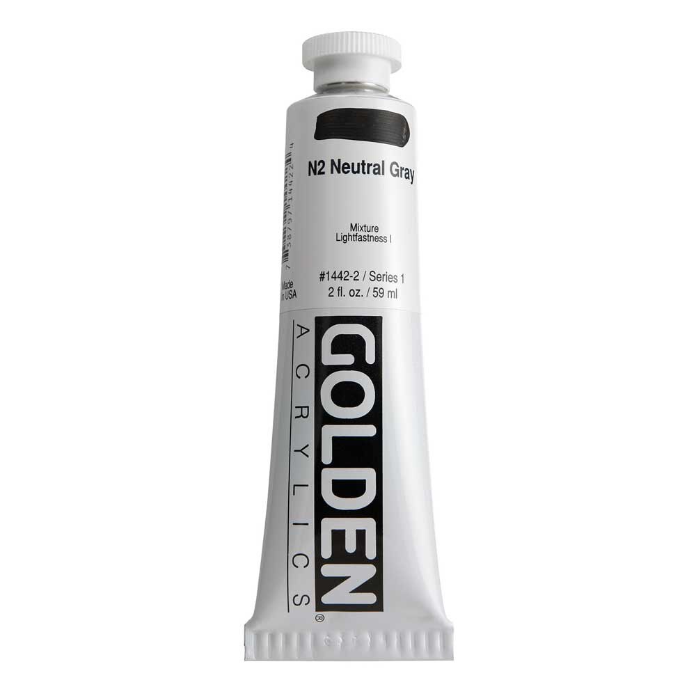 Golden Heavy Body Acrylic Tube 2oz Neutral Gray 2